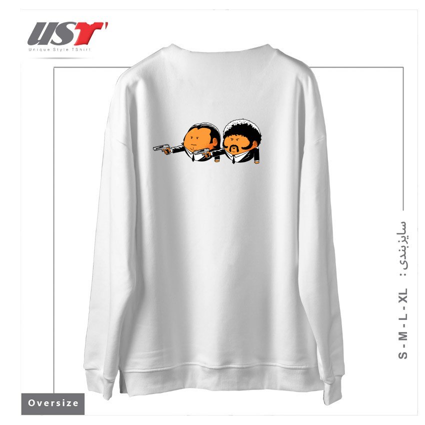 طرح EXTRA PULP سوییشرت اورسایزرنگ سفید