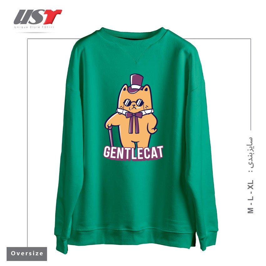 سوییشرت اورسایز طرح GENTLECAT