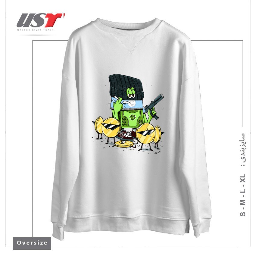سوییشرت اورسایز طرح GET MONEY GANG