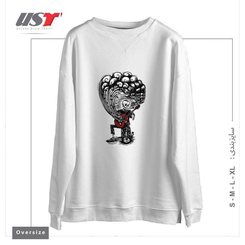 سوییشرت اورسایز طرح GUITAR PLAYER CALAVERA