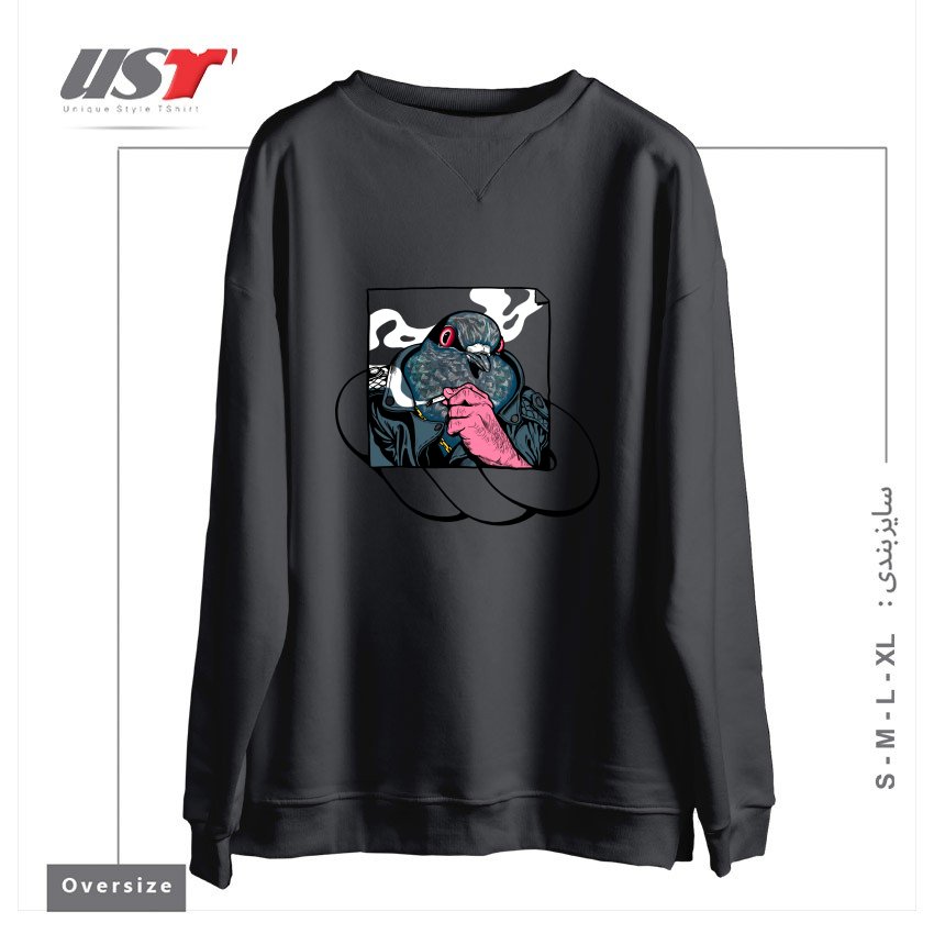 سوییشرت اورسایز طرح MAFIA PIGEON