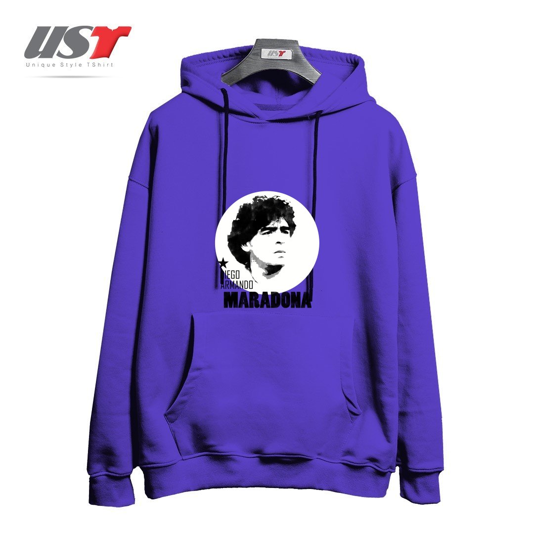 طرح MARADONA3 هودی اورسایزرنگ بنفش