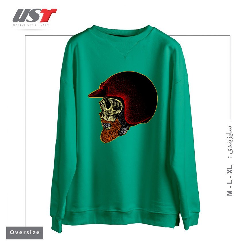 سوییشرت اورسایز طرح MIGHTY BIKER