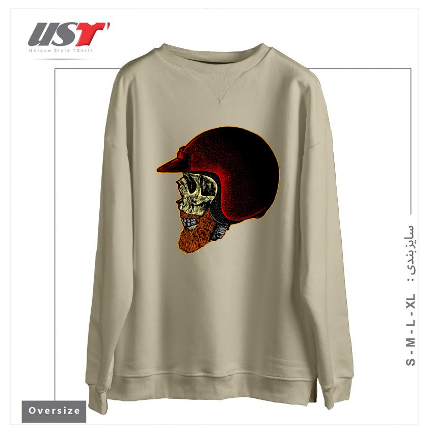 سوییشرت اورسایز طرح MIGHTY BIKER