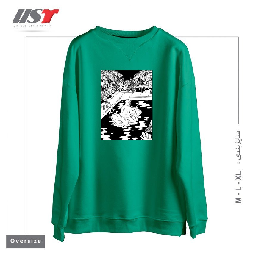 سوییشرت اورسایز طرح NEVER REALLY RETIRED