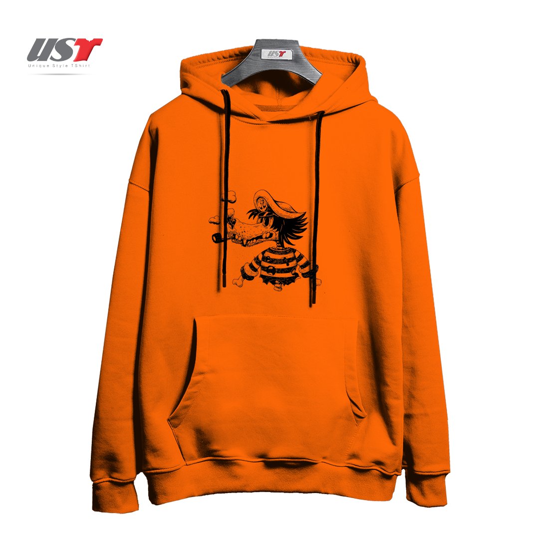 طرح NU POGODI! WOLF1 هودی اورسایزرنگ نارنجی