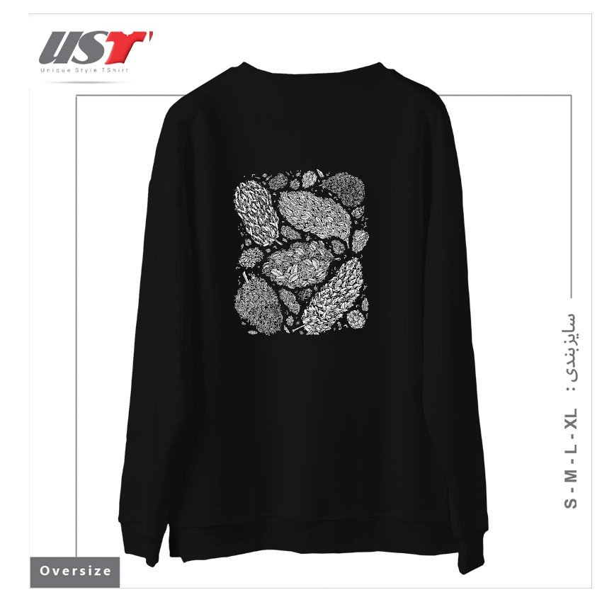 طرح NUGS سوییشرت اورسایزرنگ مشکی