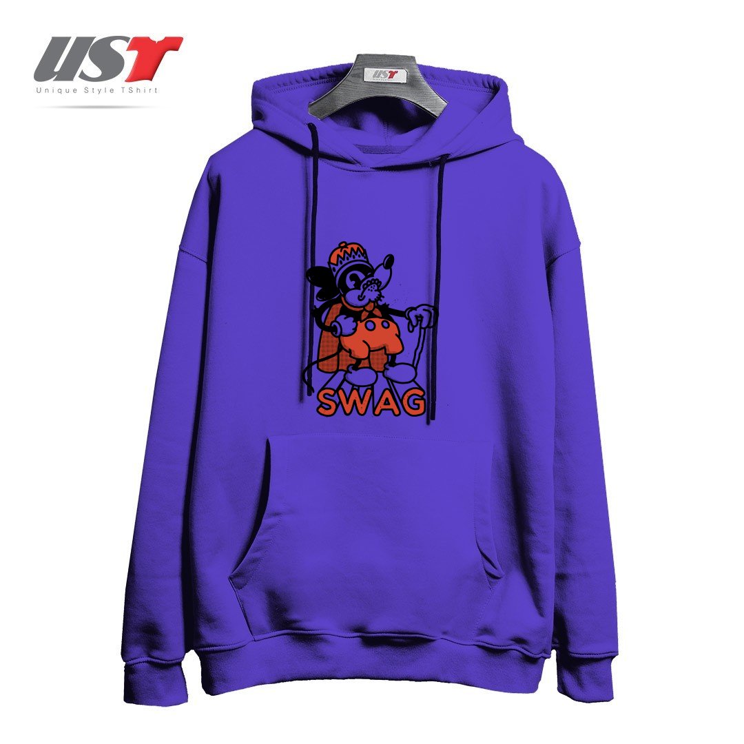 طرح RAT SWAG هودی اورسایزرنگ بنفش