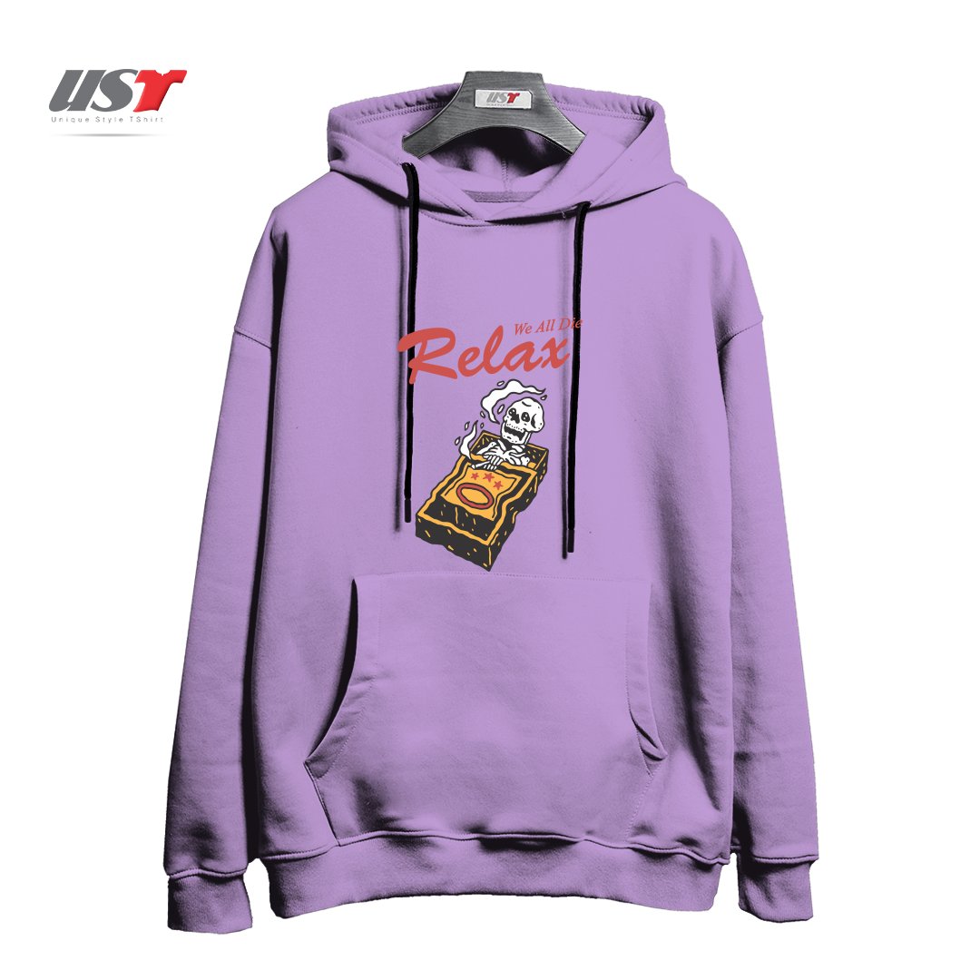 طرح RELAX WE ALL DIE هودی اورسایزرنگ یاسی