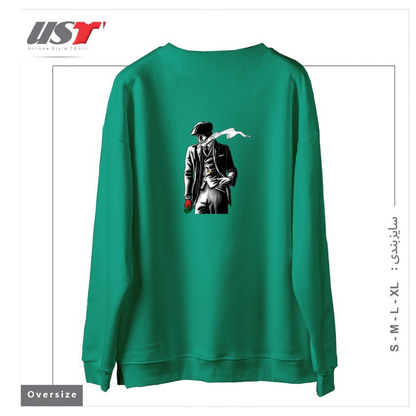 طرح SHELBY سوییشرت اورسایزرنگ سبز سدری