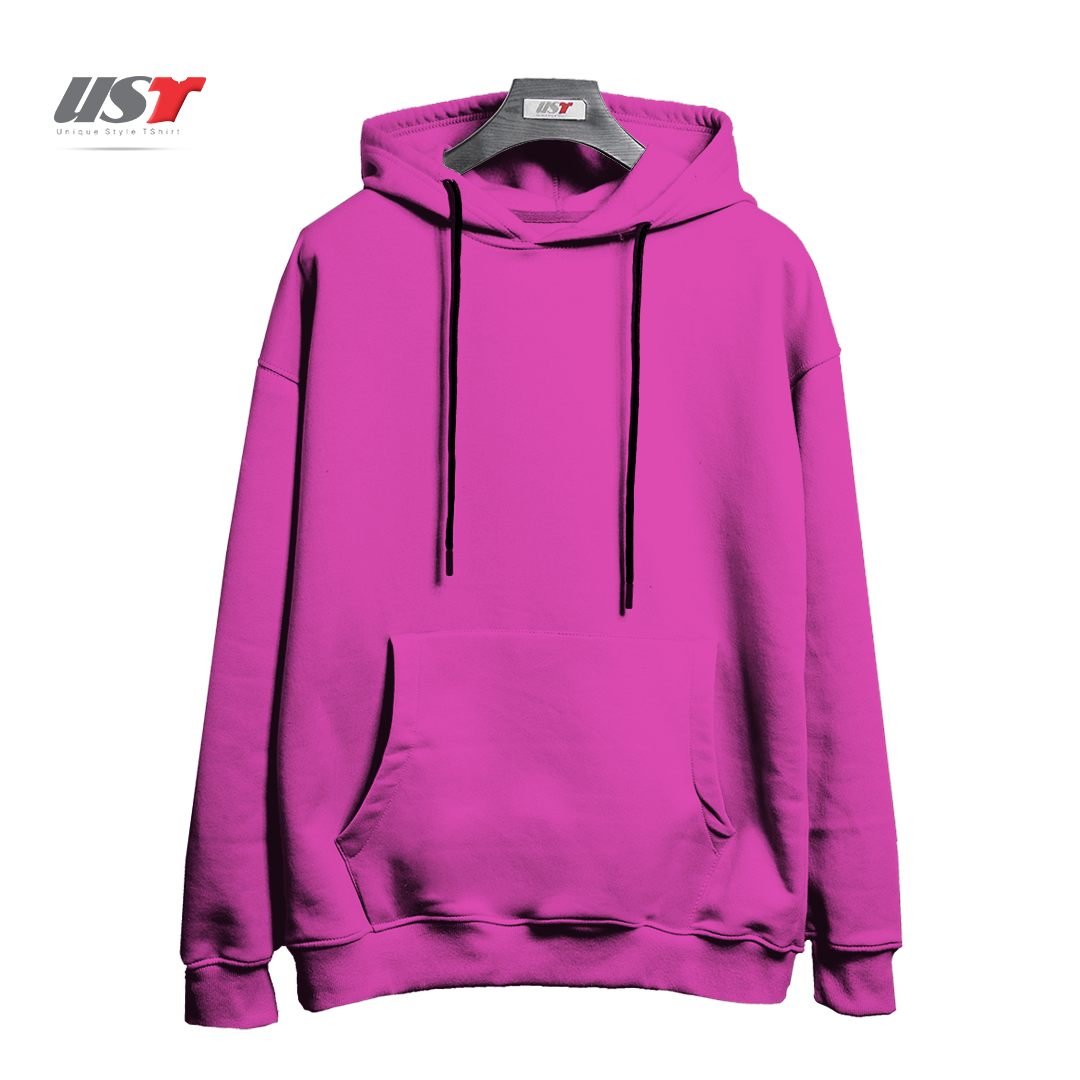 هودی اورسایز رنگ صورتی ، سایز مدیوم M